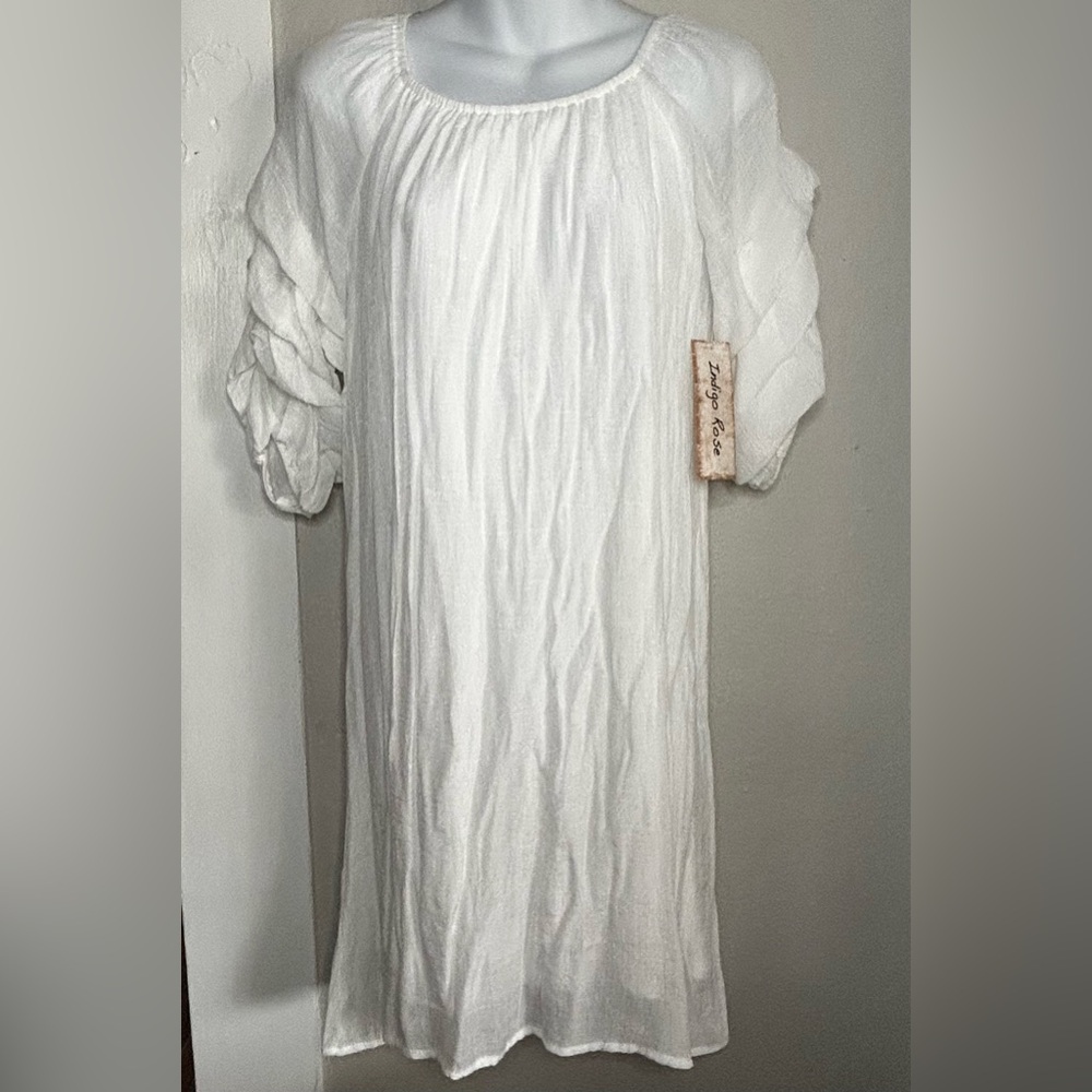 NWT Indigo Rose white casual dress size S